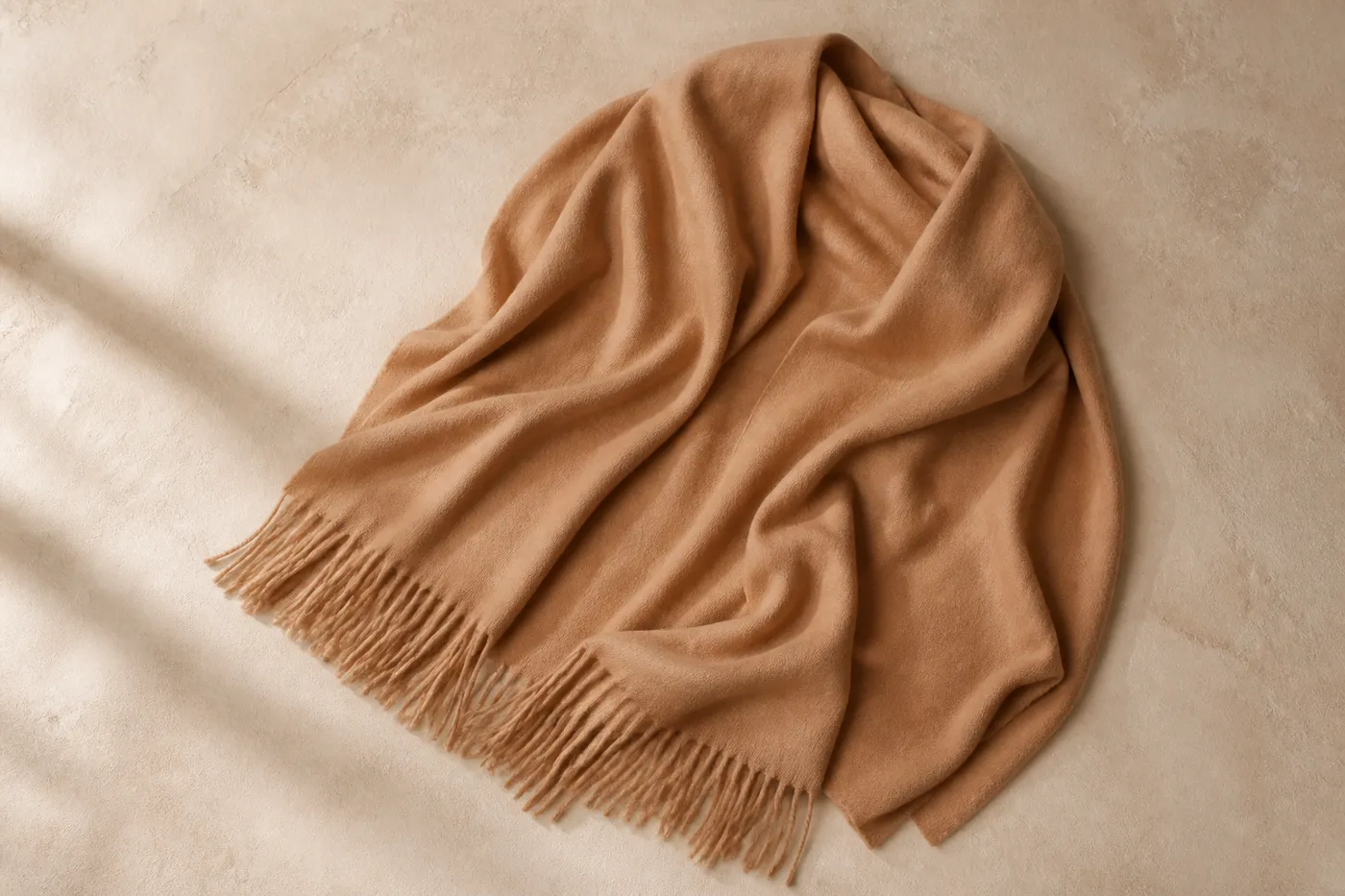 Oversized Fringed Stole No.23