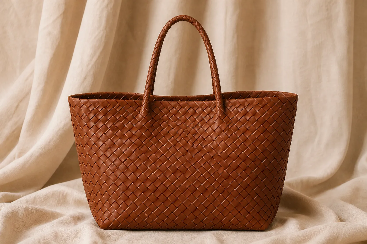 Woven Leather Tote Bag No.22